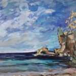 Schilderij, Maya Wildevuur, Curaçao Kleine Knip, 2001